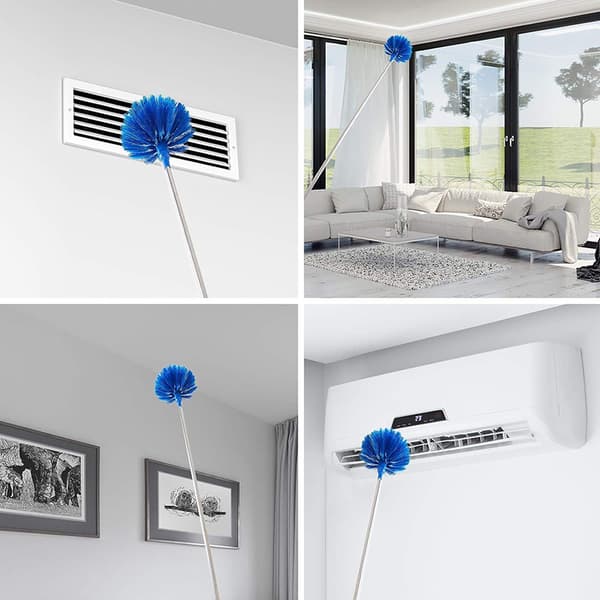 Telescopic Duster - 2.5m Extendable Cleaning Brush for Ceiling Cleaning Grey Grey