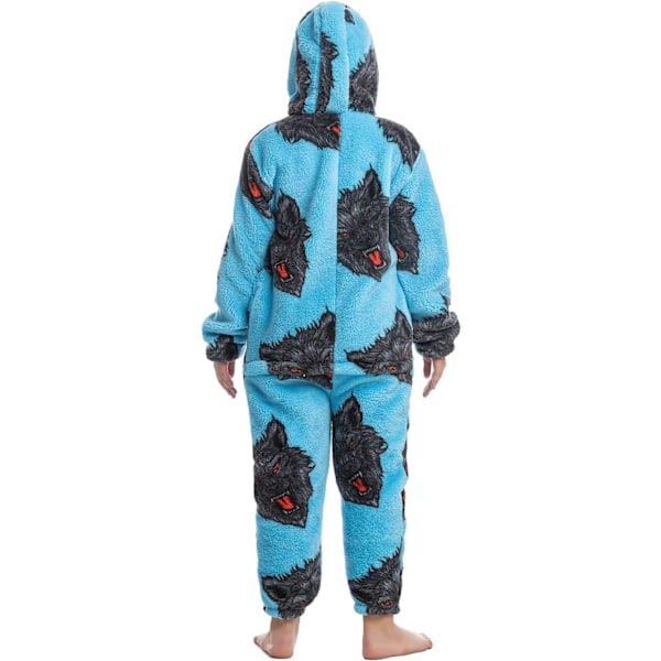 Børne unisex jumpsuits, 2022 kostume dyre onesie natkjole pyjamas hættede nattøj cosplay kigurum nattøj jul Halloween Varg 3 120