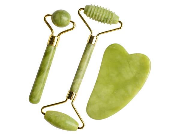 Jade Massage Roller Set / Gua Sha Ansiktsmassage - 3 delar_MGF