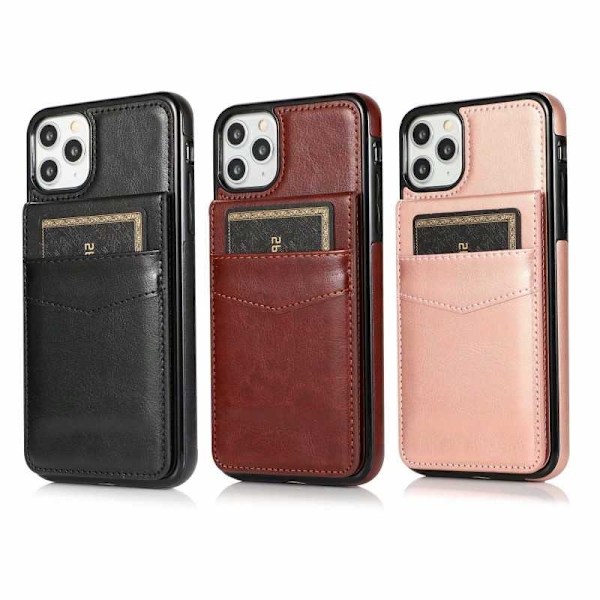 iPhone 11 Mobilskall Kortholder 6-FACK Retro V3 Rosenguld 100