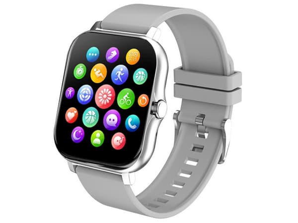 Smartklokke dame herre gummirem sport Bluetooth-samtale grå_MGF Grey