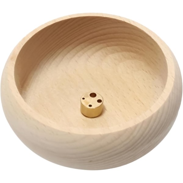 Incense Burner Holder Bowl | Portable Round Wooden Ash Catcher