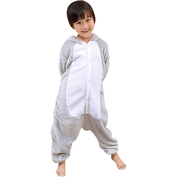 Barn unisex jumpsuit, 2023 kostymdjur onesie nattklänning pyjamas huvtröja cosplay kigurumi nattkläder jul halloween koala 110