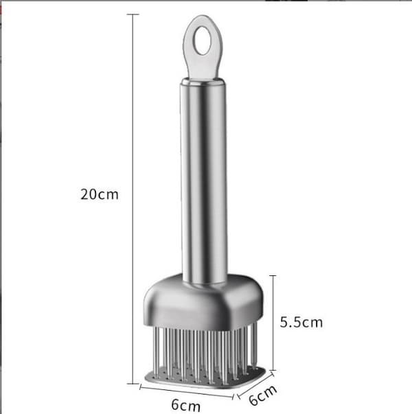 Stainless Steel Meat Tenderizer with Square and Round Needles Model 1