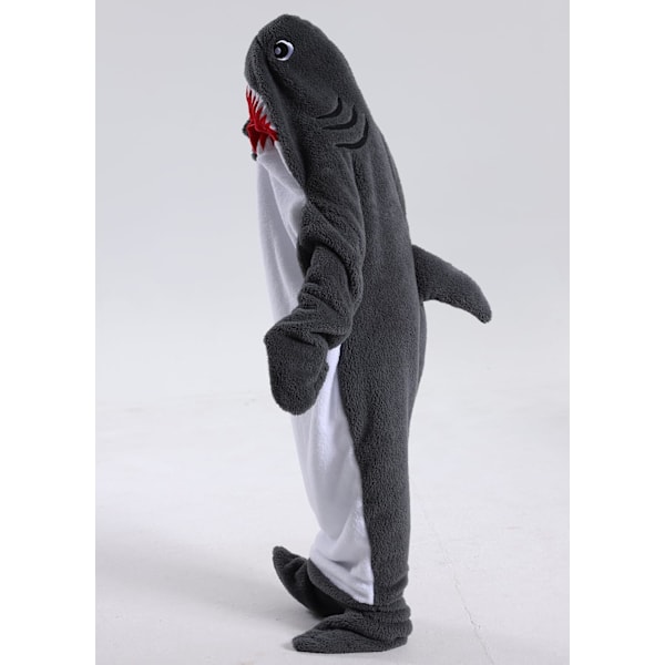 Barn unisex jumpsuit, 2023 kostymdjur onesie nattklänning pyjamas huvtröja cosplay kigurumi nattkläder jul halloween Shark3 120