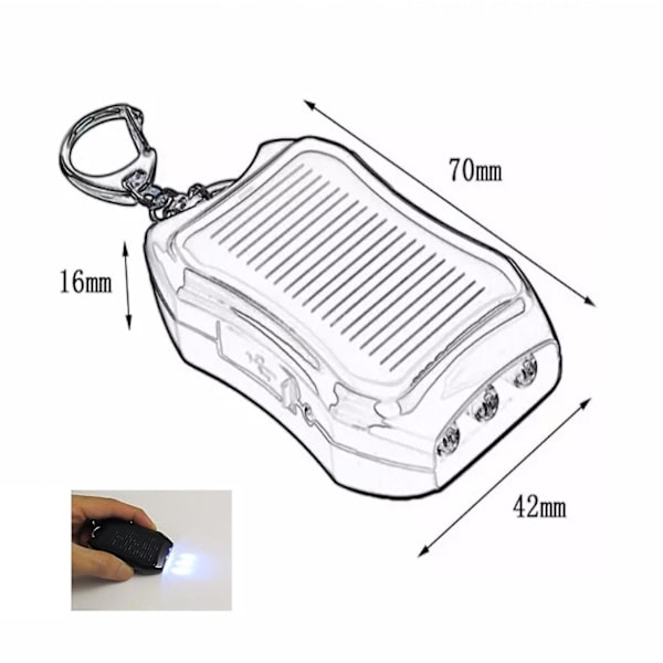 Solcelleoplader Mini Nøglering Solcelleoplader 1200MAH Nødoplader, QWER244_MGF