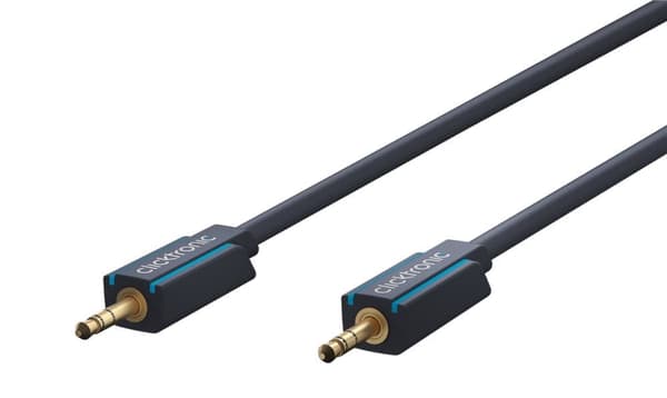 3,5 mm AUX-kabel, stereo Blå, Guld
