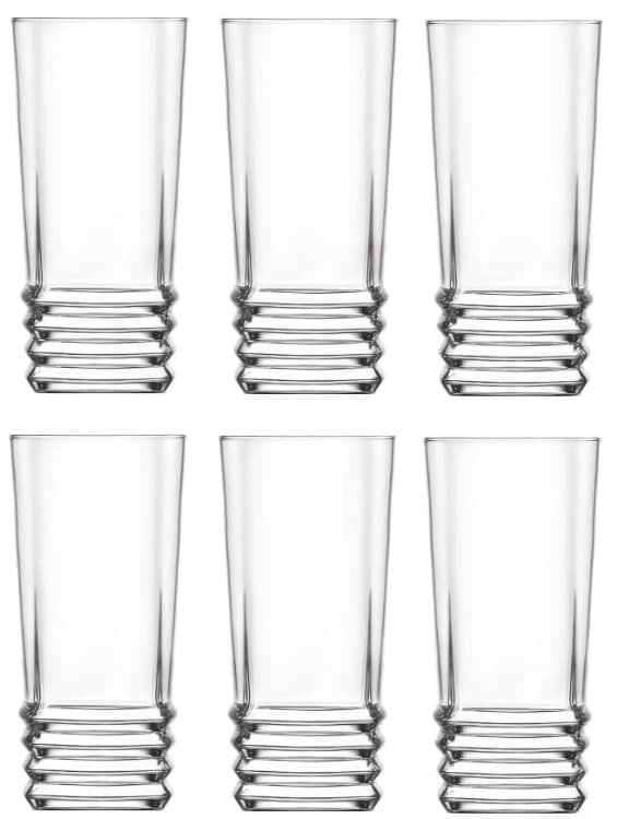 Set med 6 glas 335 ml Elegan Longdrink LAV_MGF
