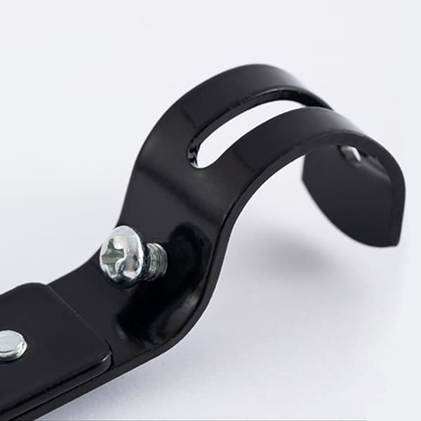 Adjustable Curtain Rod Brackets, Easy Install Curtain Rod Holders Black Black