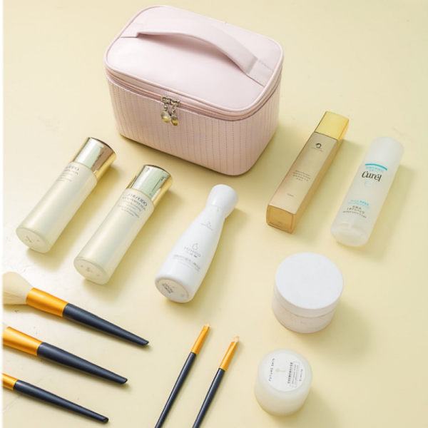 Portable Waterproof Makeup Bag Black Black