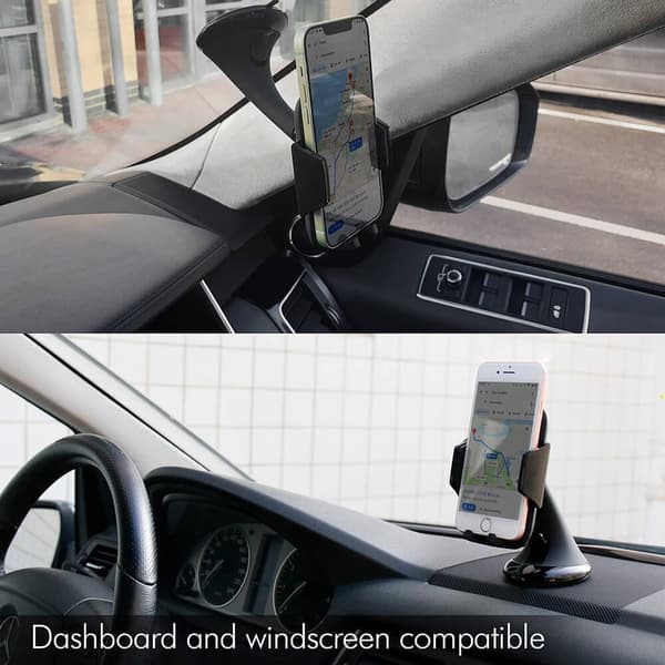 Mobile Holder with Suction Cup Mount Svart