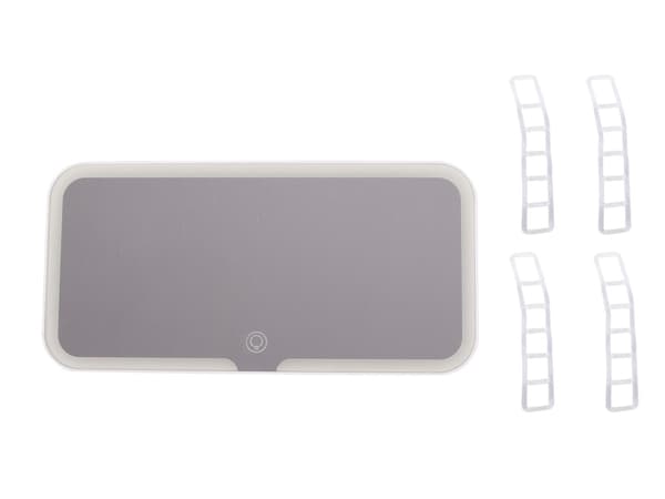 Spejl med LED til Bilvisir - Makeup-spejl til bilen_MGF