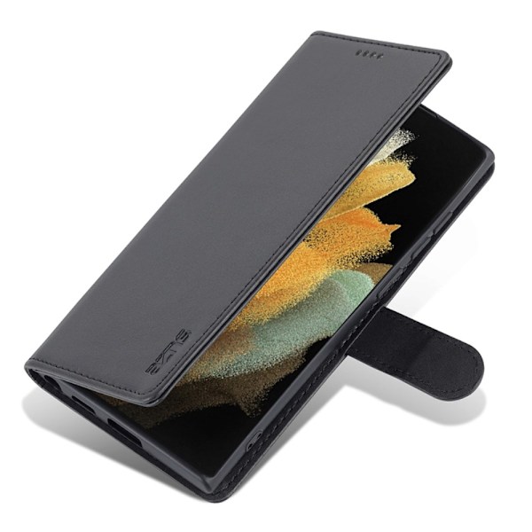 AZNS Samsung Galaxy S24 Ultra Kotelo Retro Nahka Musta 81