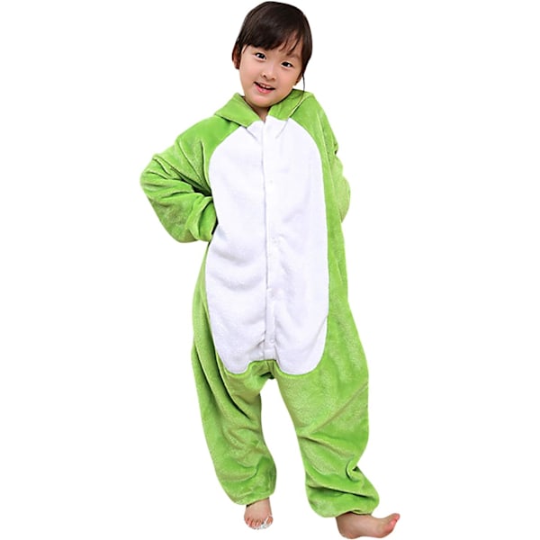 Barn unisex jumpsuit, 2023 kostymdjur onesie nattklänning pyjamas huvtröja cosplay kigurumi nattkläder jul halloween Groda 100