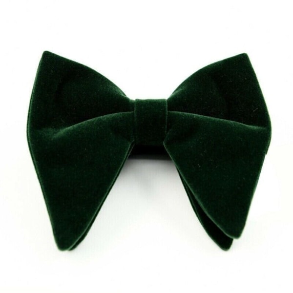 Mænd Oversized Butterfly Solid Fløjl Butterfly Bryllupsfest Smoking Justerbar Green