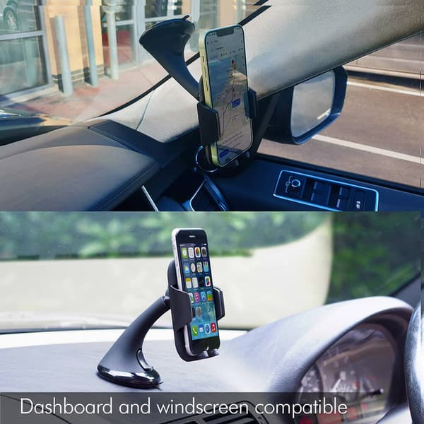Mobile Holder with Suction Cup Mount Svart