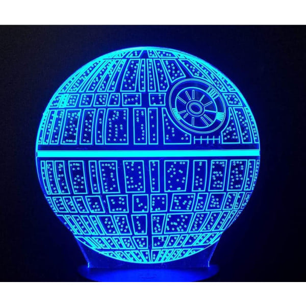 3D Star Wars lampa - Star Wars presentatör - 4 mönster & 1 bas & 1 rem