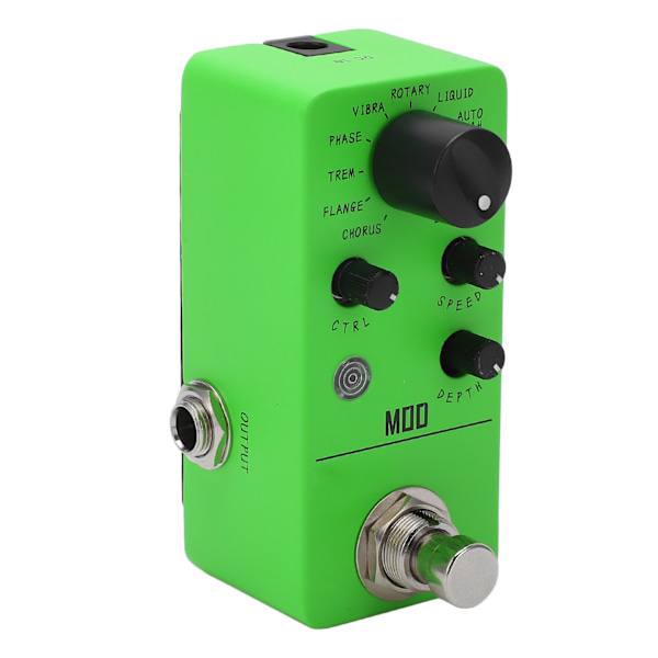 Elektrisk gitar effekpedal 11 typer klassiske effekter 1/4 tommers mono lydgrensesnitt mini modulasjonspedal