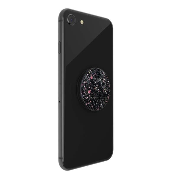 POPSOCKETS Sparkle Black Avtagbart Grip med Ställfunktion Premium Multifärg