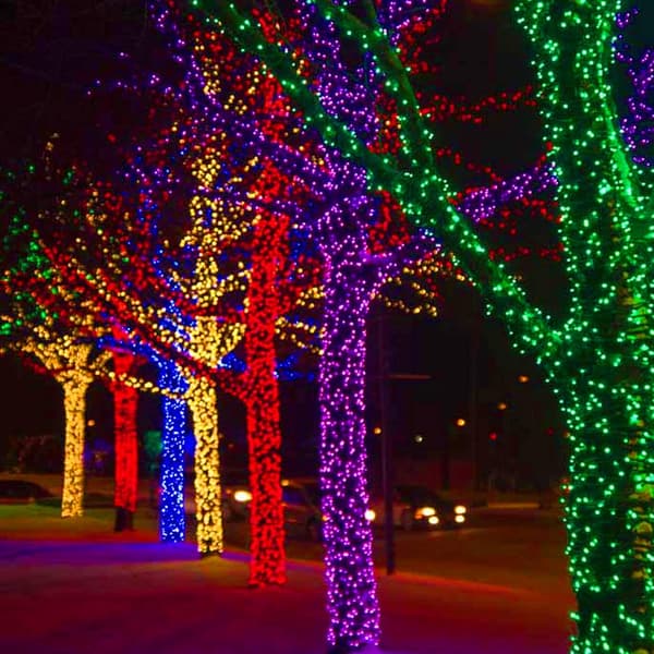 Lysstrimmel med 200 LED-lys, 20 meter lang, til julebelysning Green_MGF Green 400 LED