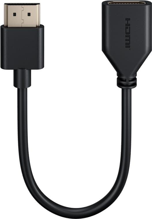 HDMI™-joustosovitin (ohut) Svart