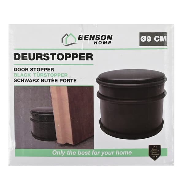 Dørstopper ø9 cm sort_MGF