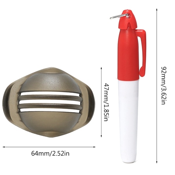 2-pack Golfboll Linjemärkningsverktyg - Ritnings- och Markeringsschabloner med Golfbollspennor