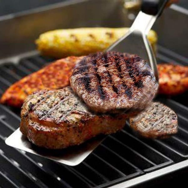 Lxgkrel Grillvender Hamburgerender Grillspade Grillbestikk Sett Spader KLB