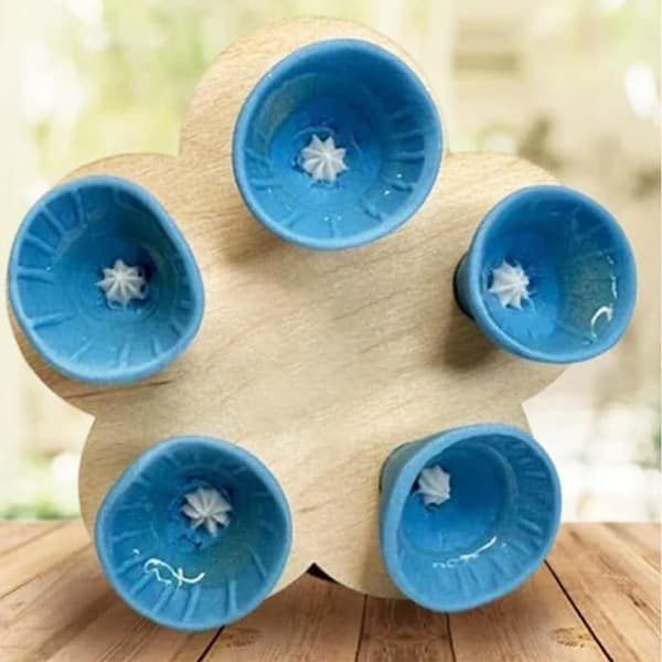 Biharpiksblomstervandfontæne (sæt med 2) Blå Blue