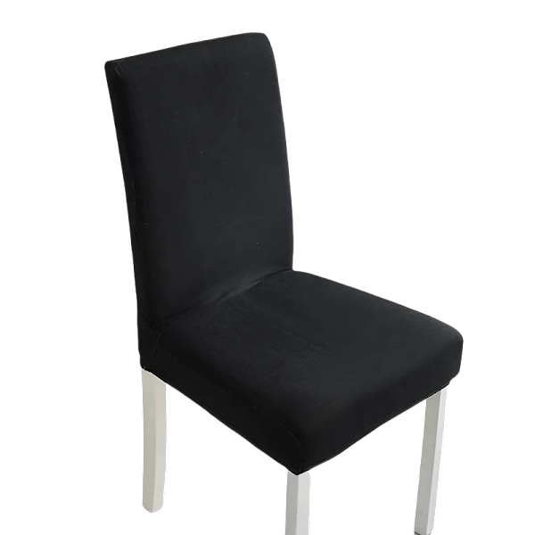 Solid Color Chair Cover Black Black