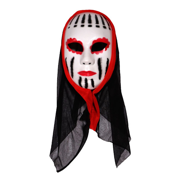 Halloween-huuto naamio aikuisille ja lapsille, kauhu naamio, pääpeite, hauska pelottava haamu kasvo kallo vampyyri pukeutuminen Paper Gauze House Mask