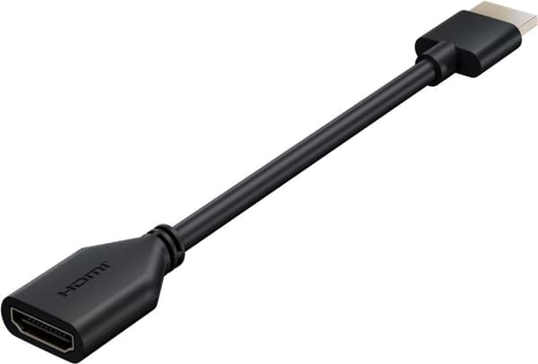 HDMI™-joustosovitin (ohut) Svart