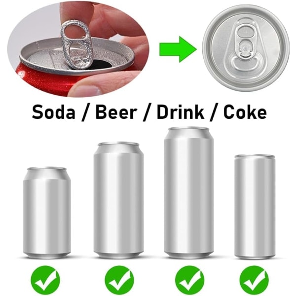 Silikonlock för sodaburkar, 6-pack återanvändbara lock för sodavatten/dryck/ölburkar