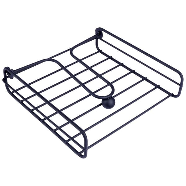 Musta metallinen servettiteline 19x19,5 cm_MGF