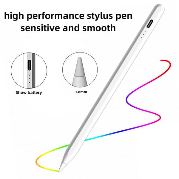 Styluspenn USB-C med 2 reservespisser Hvit White