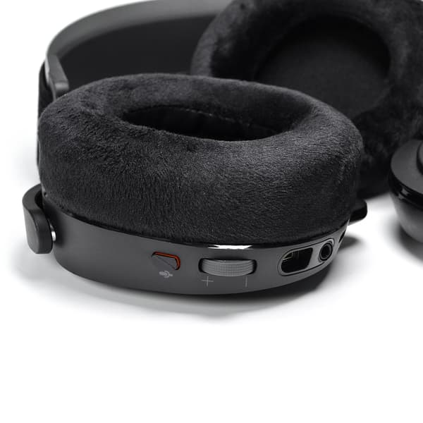 Ørepuder til SteelSeries Arctis Prime/1/3/5/7/9/9X/Pro blød plys sort Black