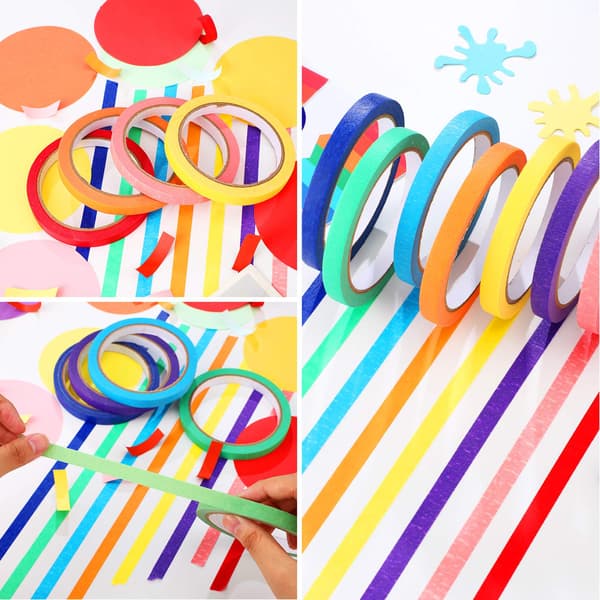 Masking tape in various colors (18 mm / 10 m) 12-pack