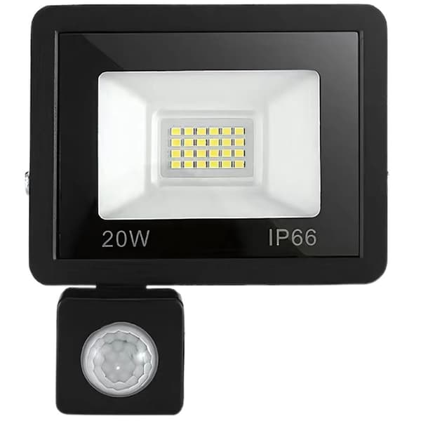 Halogenstrålkastare LED 20W 6000K med skymningssensor IP66_MGF