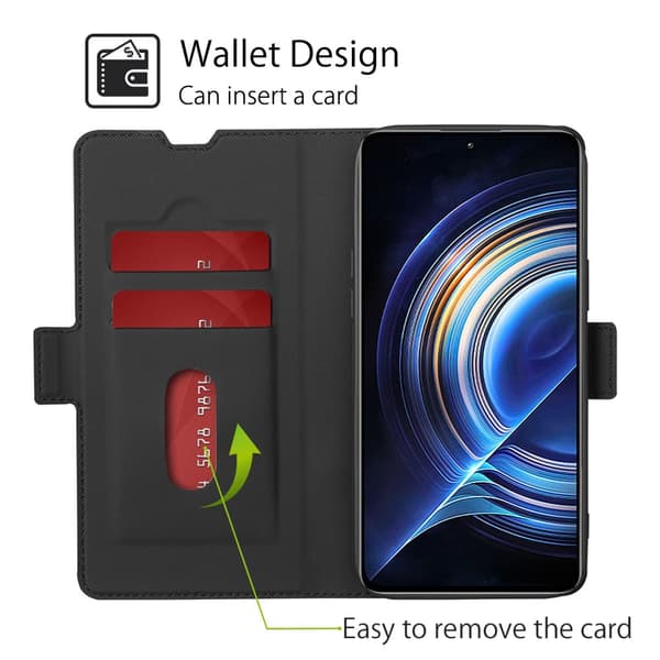 INF Beskyttende PU-lædercover til Redmi Note 14 Pro/Pro+ (Global) - Sort