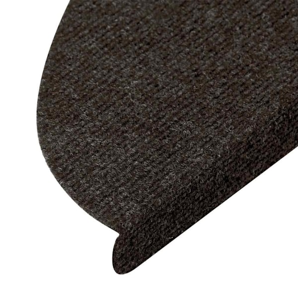 vidaXL Trappematter selvklebende 15 stk 56x17x3 cm svart Black Svart