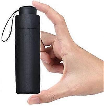 Reseparaply, Bärbart Kompakt Hopfällbart Paraply, Litet Lättviktigt Vattentätt Paraply, Regn- och Solparaply (Svart)_OF