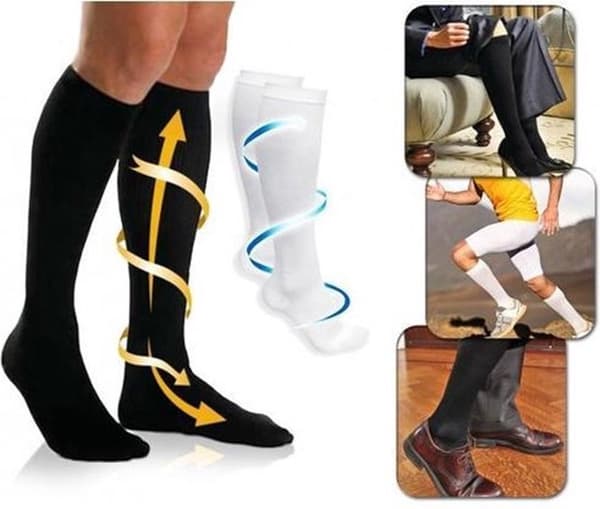 Kompresjonsstrømper I Støttestrømper I Støttestrømper I Flystrømper I Anti-Fatigue I Størrelse S/M (35-39) I Hvit
