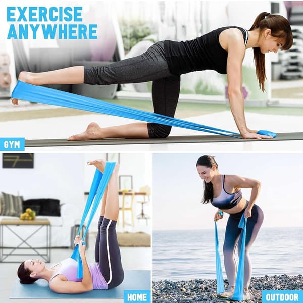 5-pack TPE Resistance Bands - Elastic Exercise Bands for Yoga, Pilates, and Home Workouts