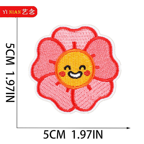 16-delt patchsæt med stærkt selvklæbende ark til tøjbukser MultiColor MultiColor