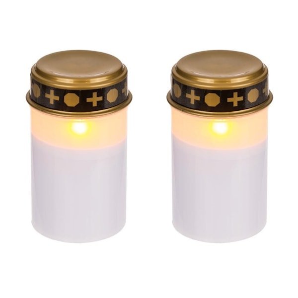 2-pakning - Gravlys LED / Lys - Lys til graver 1200 timer_MGF 2-Pack