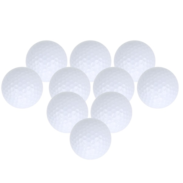 10 st Dubbellagers golfträningsbollar, mjuka puttningsbollar, golftillbehör 0.3