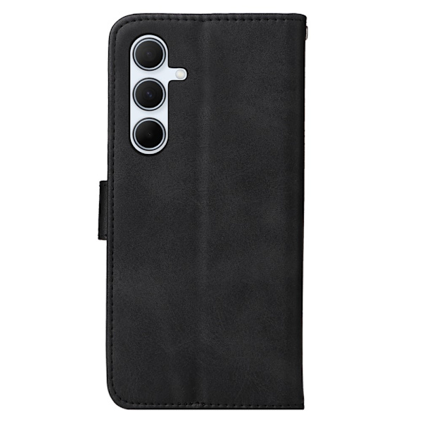 SKALO Samsung A56 5G PU-läder Plånboksfodral - Flera färger Black Svart