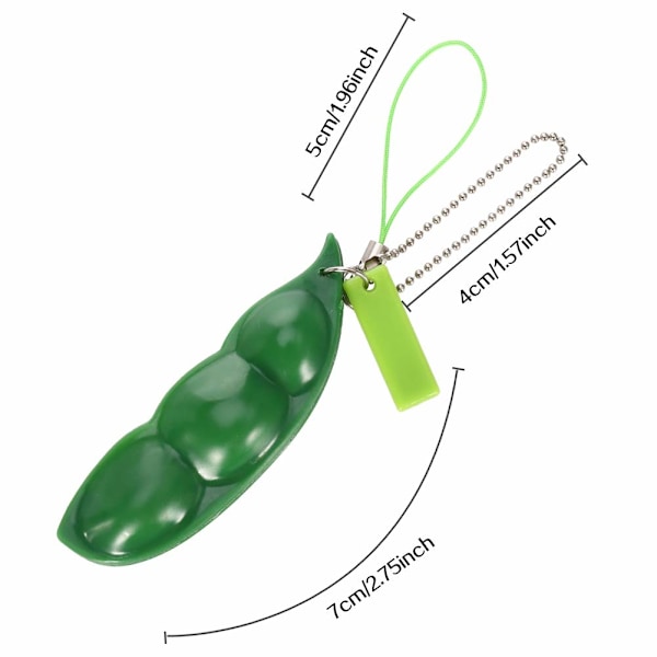 6 kpl Puristettavia Papuja Avaimenperä Fidget Leluja Squishy Herneenpalko Stressilelu Tuo Hauskaa Lapsille Vähentää Ahdistusta ja Stressiä