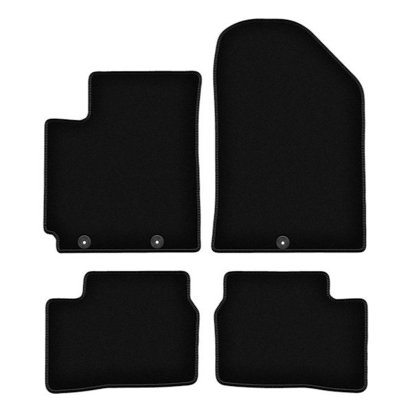 BASIC sorte velourmåtter til: Kia Picanto II JE hatchback (2011-2017)_MGF