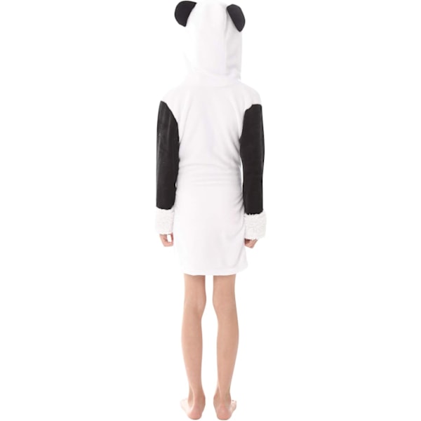 Børnebadekåber Badekåbe 3D Enhjørning med Hætte, Piger Drenge Fleece Blød Kigurumi Tegneserie Morgenhjemmekåbe Natkjole Pyjamas Lommer A-panda 130